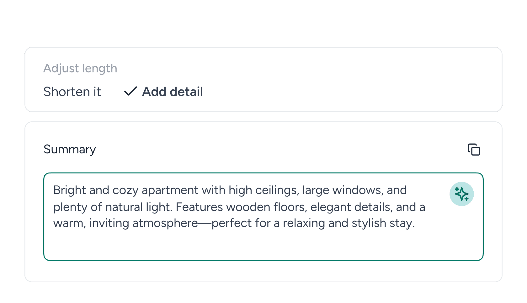 Descriptions des annonces